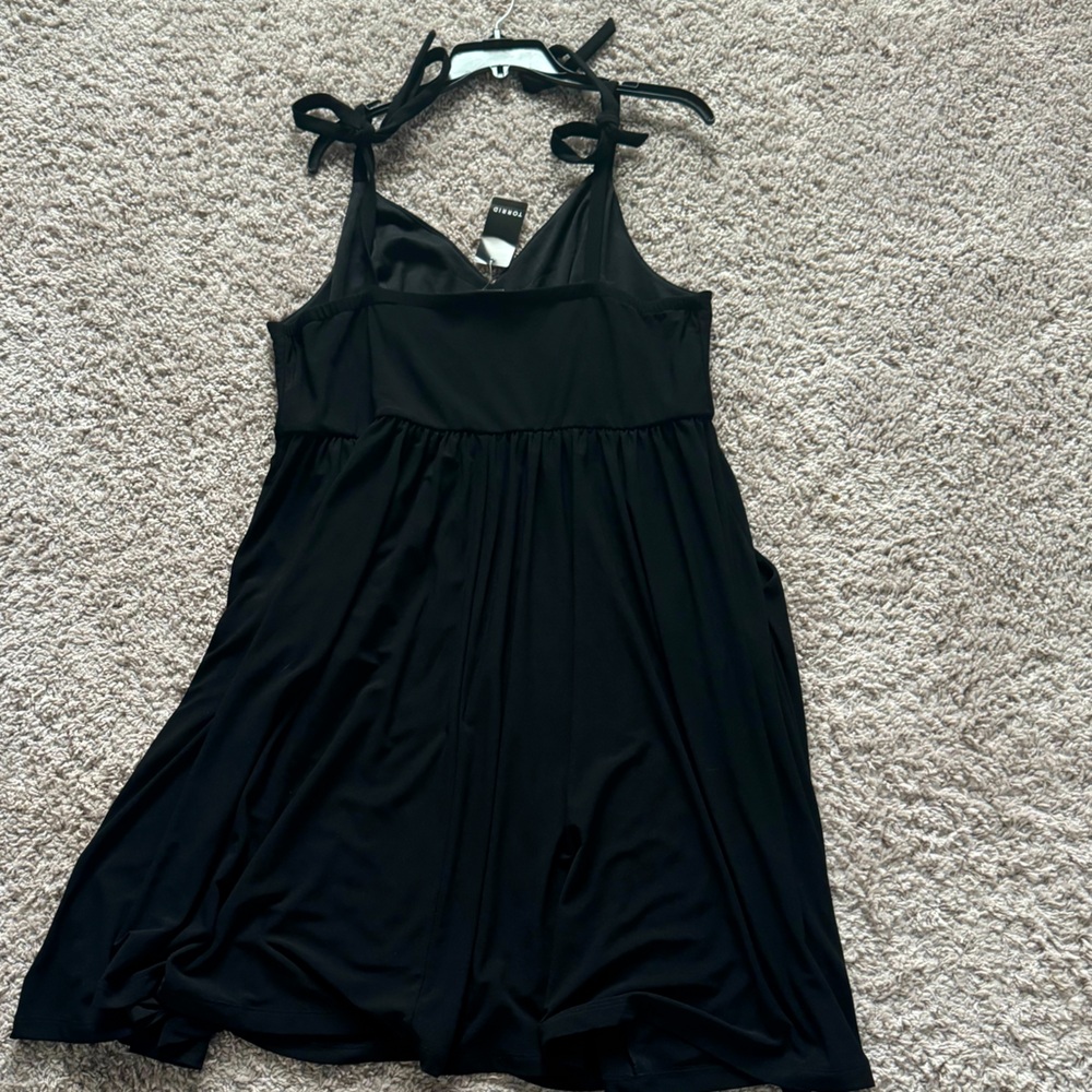 Black Tie Cami Skater Dress